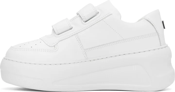 Acne Studios White Velcro Strap Platform Sneakers - Image 3