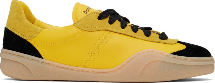 Acne Studios Yellow & Black Lace-Up Sneakers