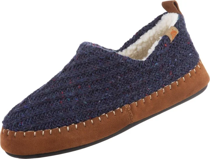 Acorn womens Camden Recycled Moccasin With Berber Lining Slipper
