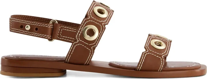 Acro grommet-embellished flat sandals