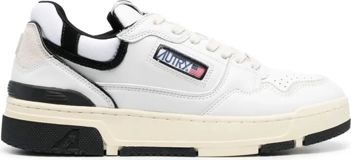 Action low-top leather sneakers