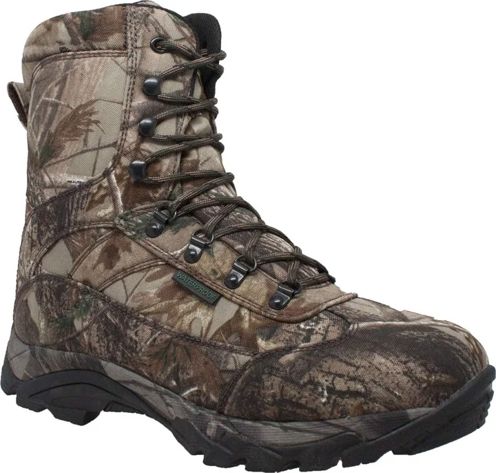 Ad Tec 10in Mens Real Tree Camo Waterproof Hunting Boots Synthetic