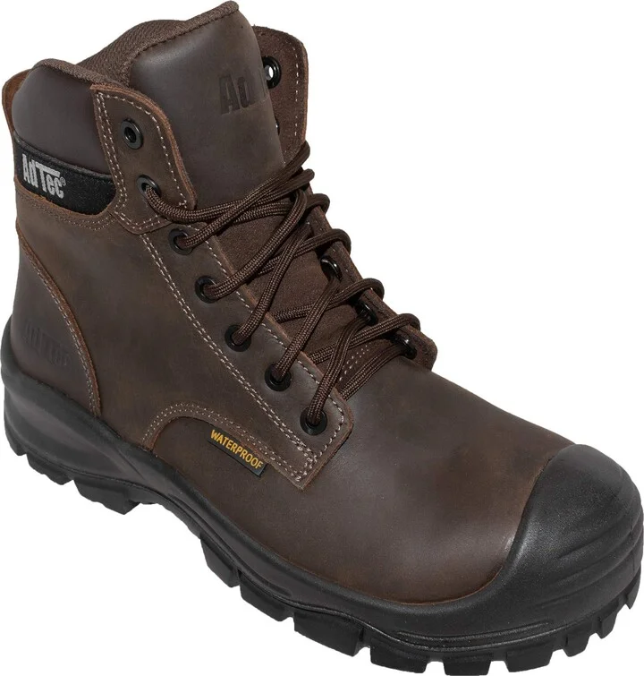 Ad Tec 6" Heavy Duty Waterproof Safety Work Boots For Men - Composite Toe