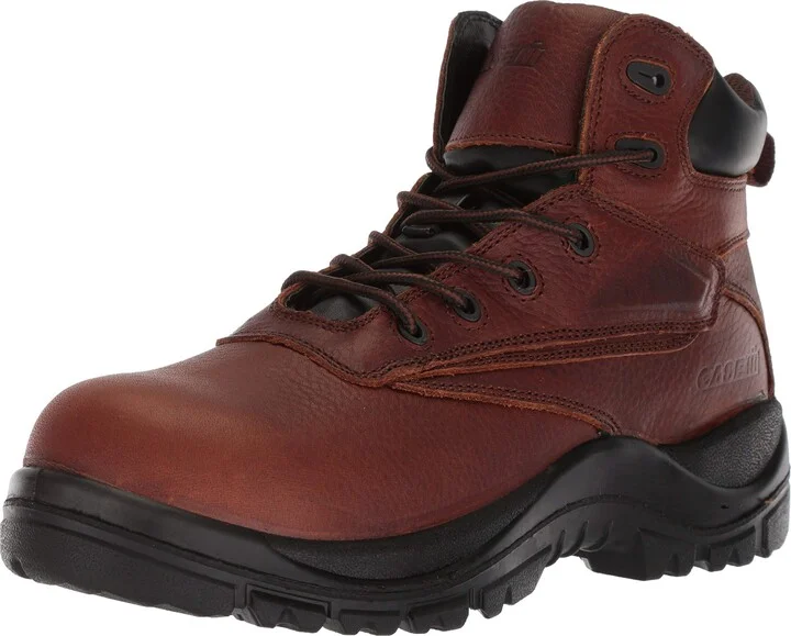 Ad Tec Man's 7in Waterproof Full Grain Leather Safety Work Boots for Men