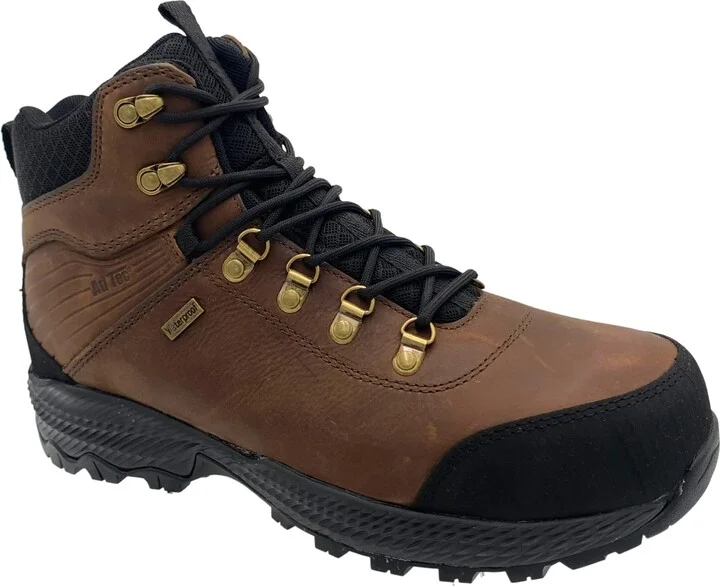 Ad Tec Men's 6" Hiker and Work Shoe - Tumbled Leather Upper