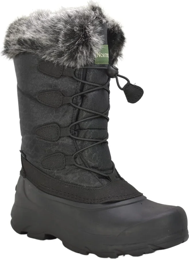 Ad Tec Northikee Womens Waterproof Nylon Upper Warm Winter Snow Boots | Bungee Lace Up