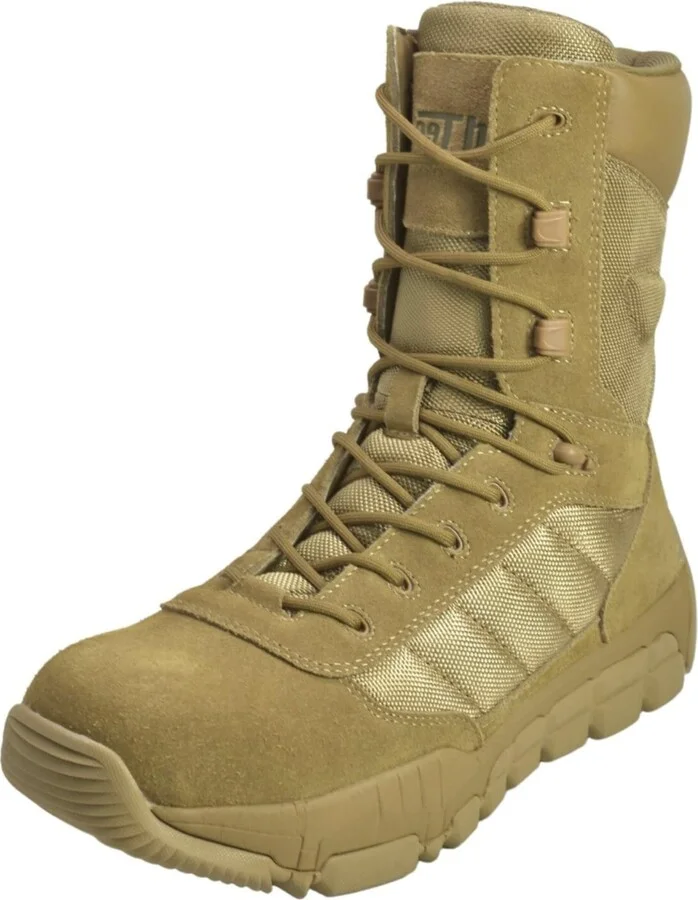 Ad Tec Tactical Boots For Men - Leather Tactical Military Boots With Zippers On Sides