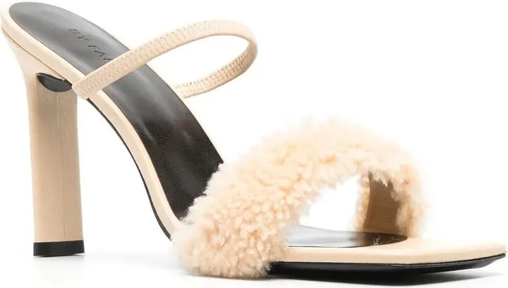 Ada 100mm shearling sandals - Image 2