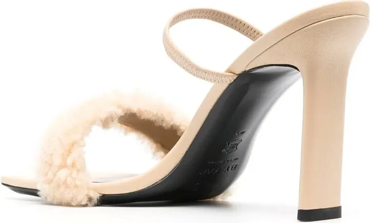 Ada 100mm shearling sandals - Image 3