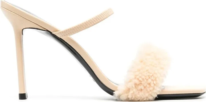Ada 100mm shearling sandals
