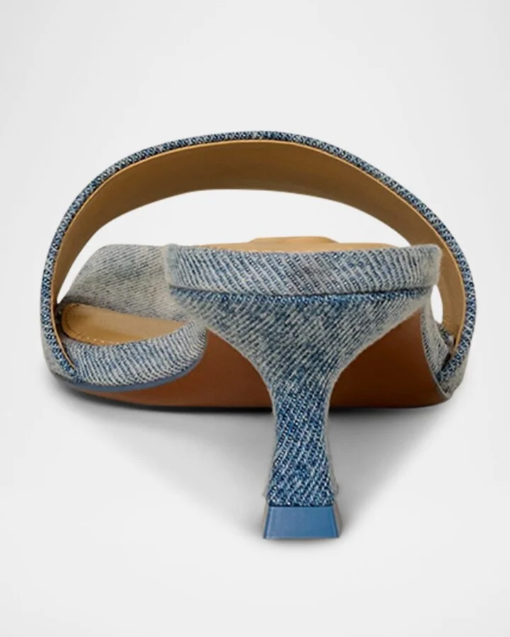Ada Denim Slide Sandals - Image 4