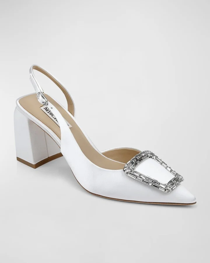 Adaline Glitter Buckle Slingback Pumps - Image 3
