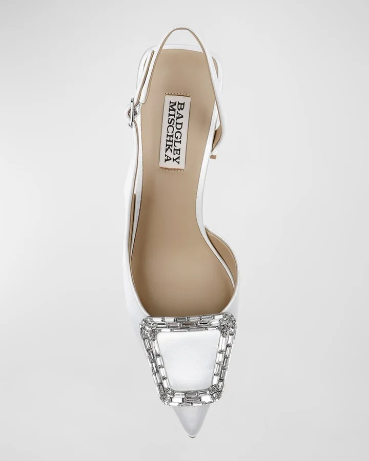 Adaline Glitter Buckle Slingback Pumps - Image 4