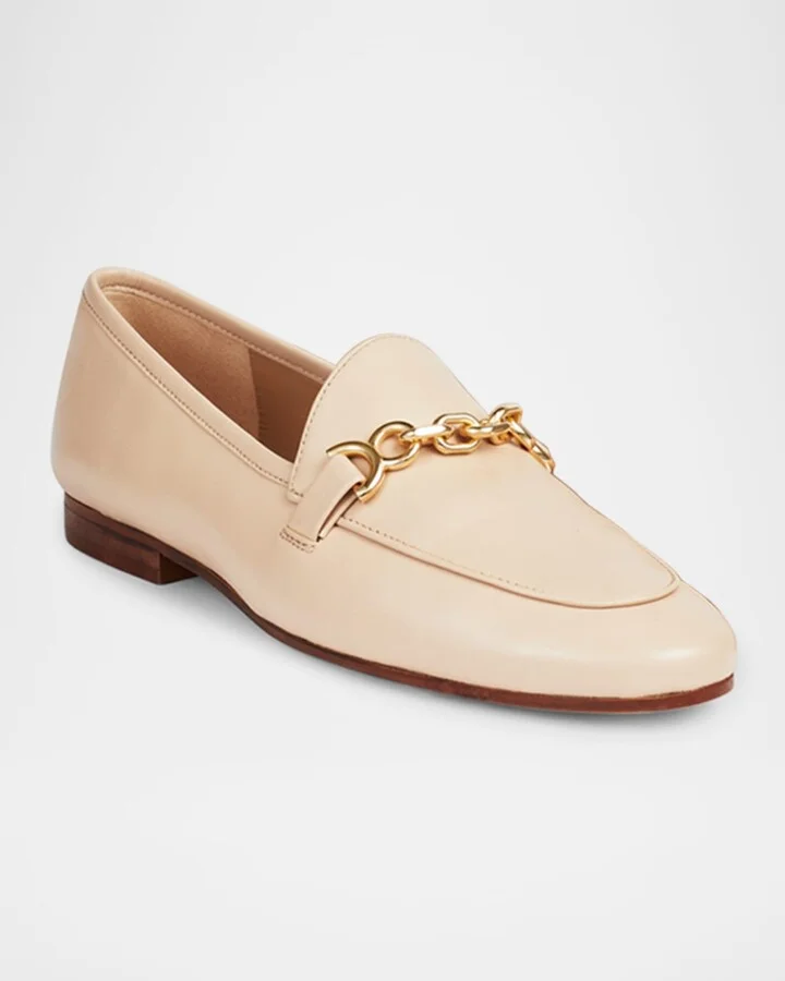 Adalynn Leather Chain Loafers - Image 2