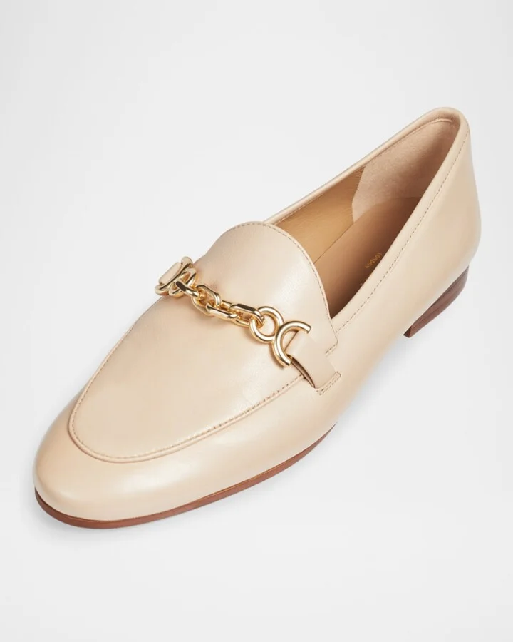 Adalynn Leather Chain Loafers - Image 3