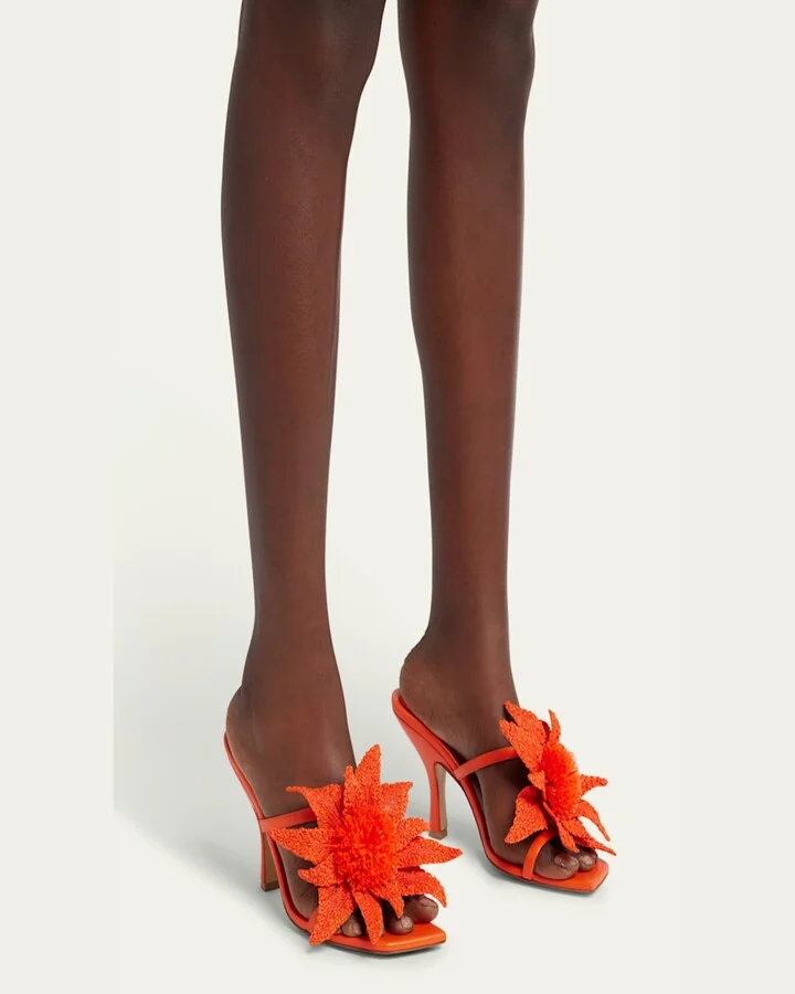 Adam Napa Sandals with Raffia Flower - Image 9
