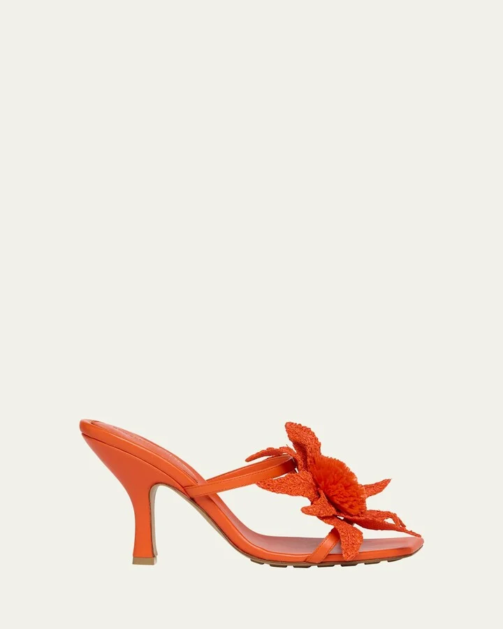 Adam Napa Sandals with Raffia Flower
