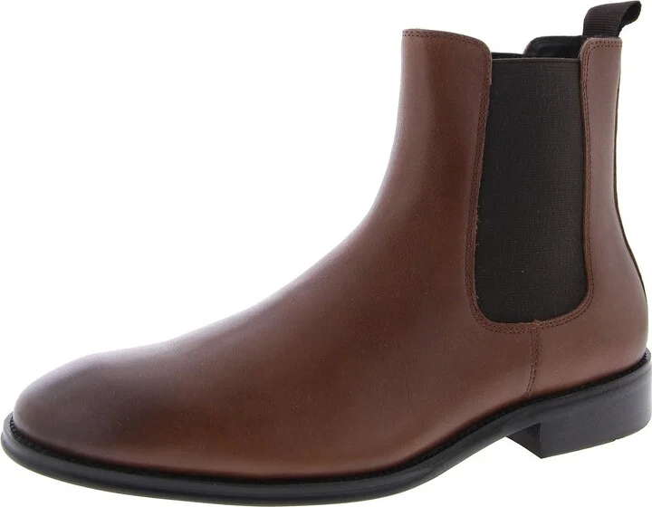 Adamo Mens Pull On Round Toe Chelsea Boots
