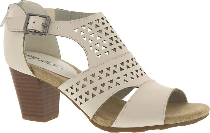 Adara Womens Laser Cut Perforated Heels