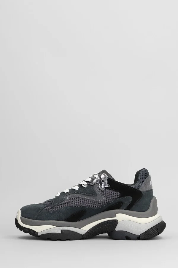Addict Sneakers In Grey Suede And Fabric - Image 3