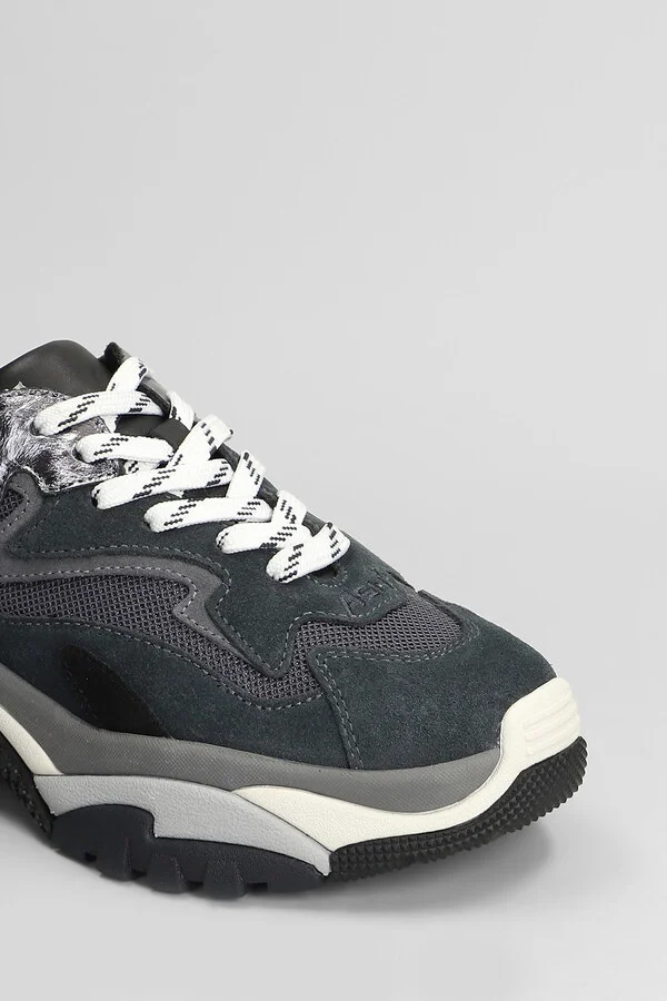 Addict Sneakers In Grey Suede And Fabric - Image 5