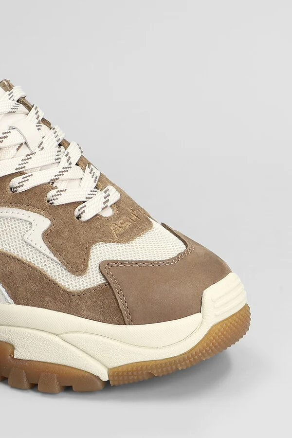Addict Sneakers In Taupe Suede And Fabric - Image 5