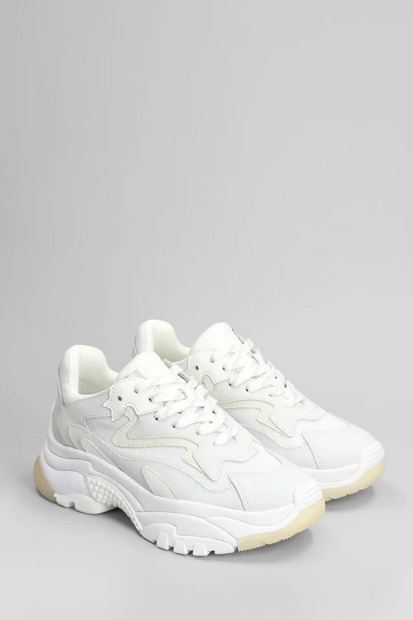 Addict Sneakers In White Leather And Fabric - Image 2