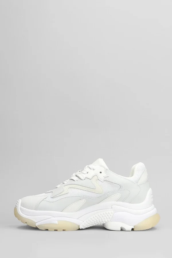 Addict Sneakers In White Leather And Fabric - Image 3