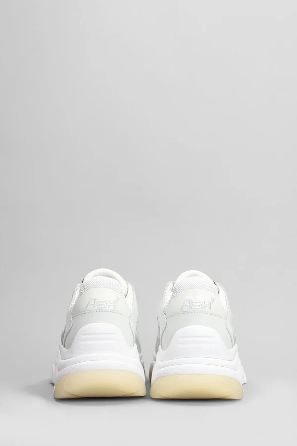 Addict Sneakers In White Leather And Fabric - Image 4