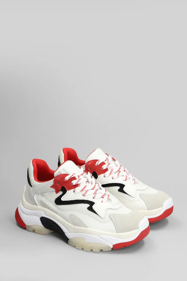 Addict Sneakers In White Leather And Fabric - Image 2