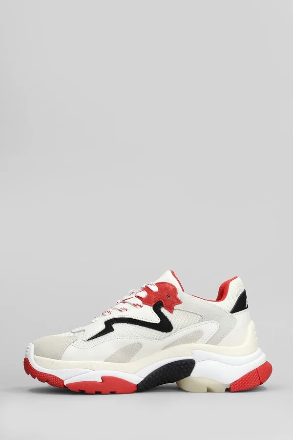 Addict Sneakers In White Leather And Fabric - Image 3
