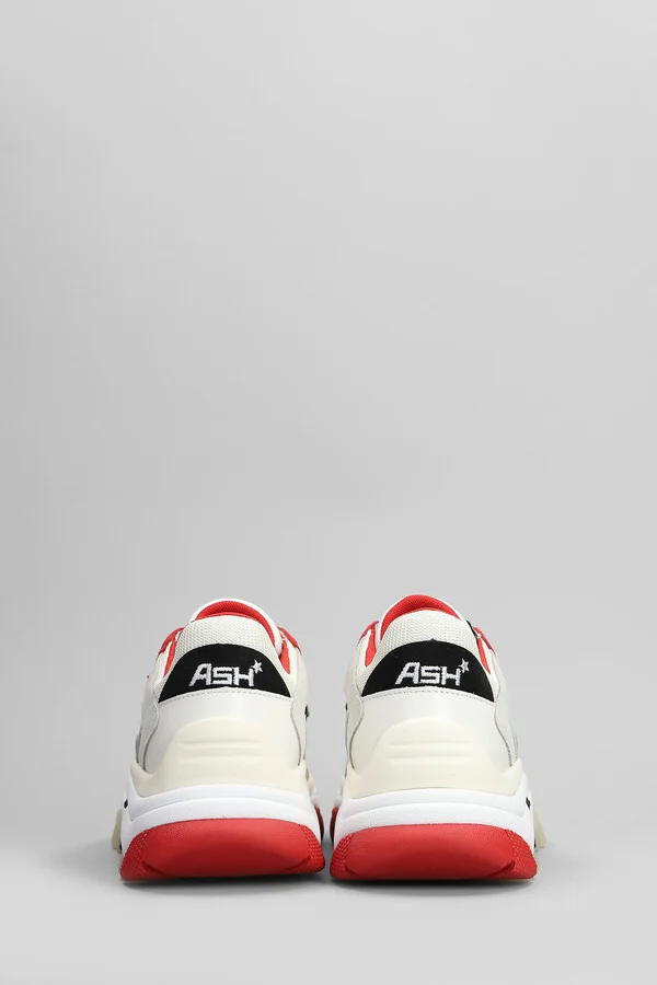 Addict Sneakers In White Leather And Fabric - Image 4