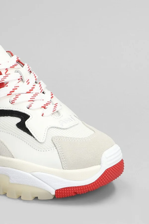 Addict Sneakers In White Leather And Fabric - Image 5