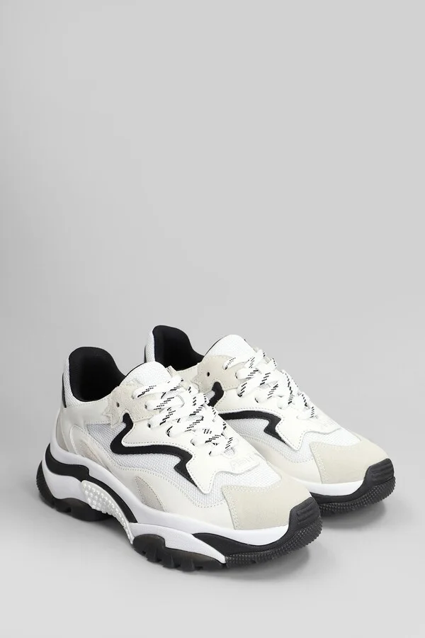 Addict Sneakers In White Leather And Fabric - Image 2