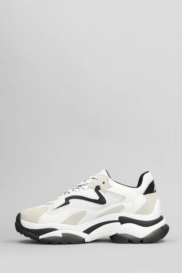 Addict Sneakers In White Leather And Fabric - Image 3
