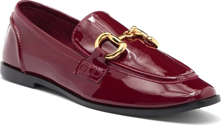 CHERRY RED PATENT-GOLD