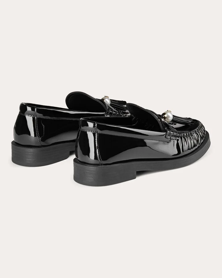 Addie Embellished Tasseled Patent-Leather Loafer - Image 5