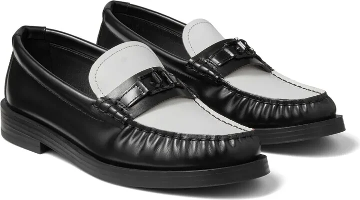 Addie logo-plaque leather loafers - Image 2