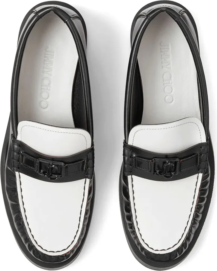 Addie logo-plaque leather loafers - Image 4
