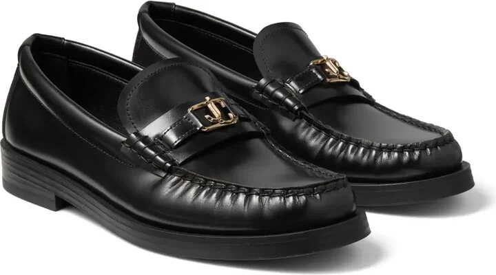 Addie logo-plaque leather loafers - Image 2