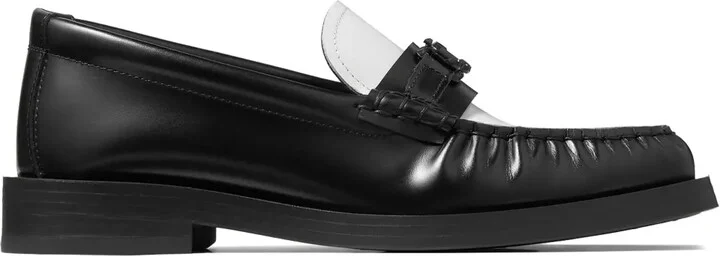 Addie logo-plaque leather loafers