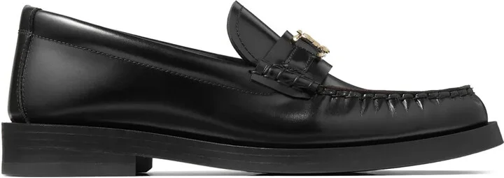 Addie logo-plaque leather loafers