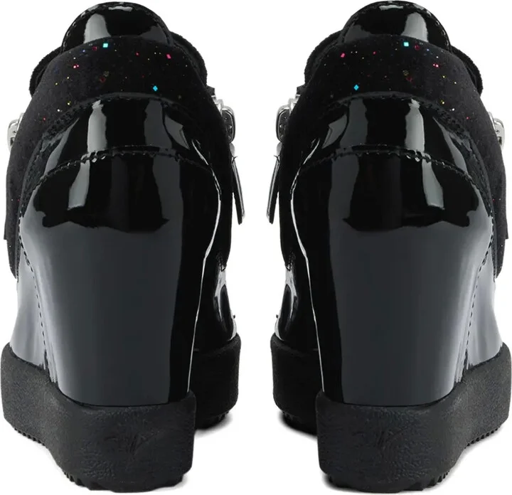 Addy Wedge glitter-panel sneakers - Image 3