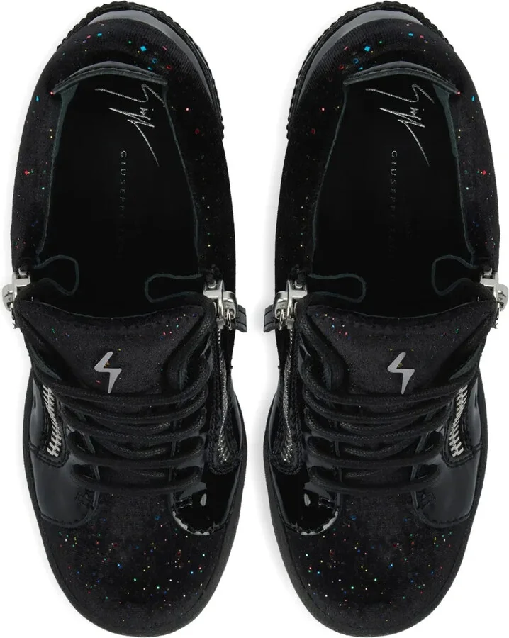 Addy Wedge glitter-panel sneakers - Image 4