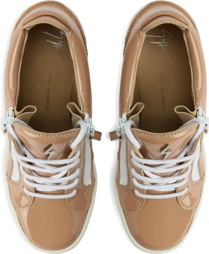 Addy Wedge patent-leather wedge trainers - Image 4