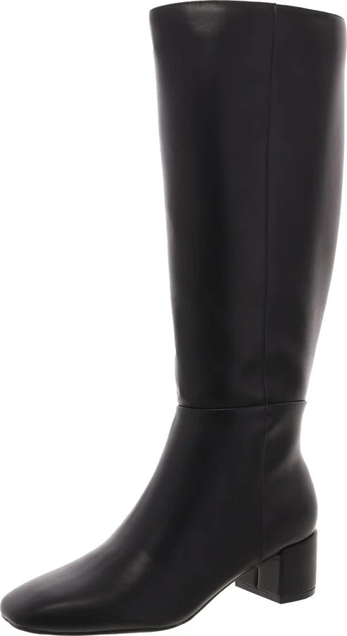 ADDYSON3 Womens Cushioned Footbed Faux Leather Knee-High Boots