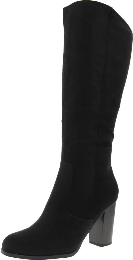 ADDYY Womens Block Heel Manmade Knee-High Boots