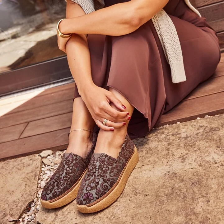 Adelaide Basil Floral Brocade Espadrille Slip On - Image 2