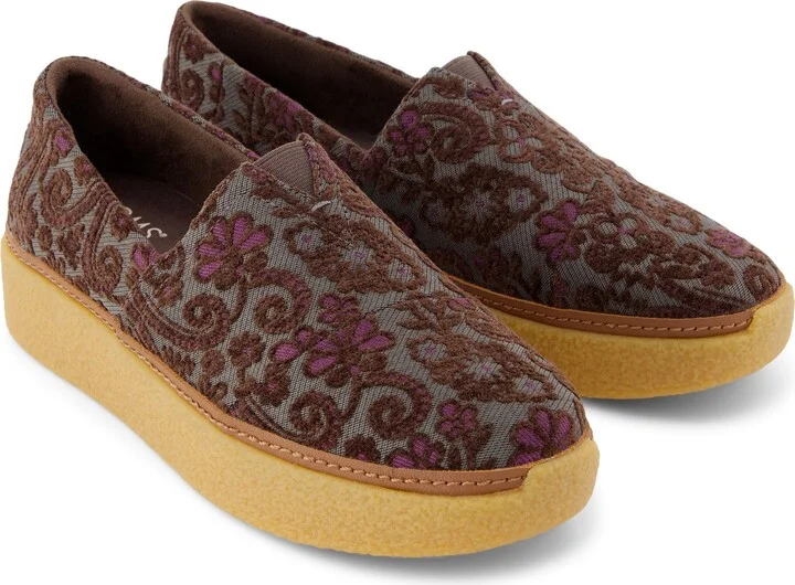 Adelaide Basil Floral Brocade Espadrille Slip On - Image 3