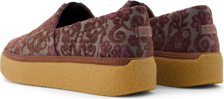 Adelaide Basil Floral Brocade Espadrille Slip On - Image 4